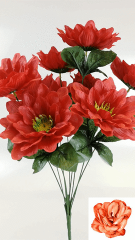 Искусственные цветы Букет Хризантемы, 9 голов, 490 мм